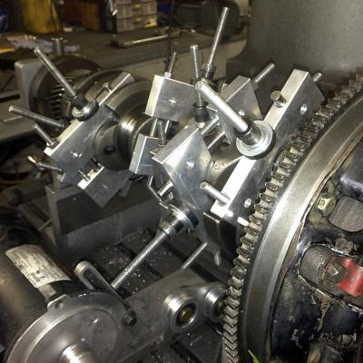 crankshaft being ballanced crankshaft being ballanced